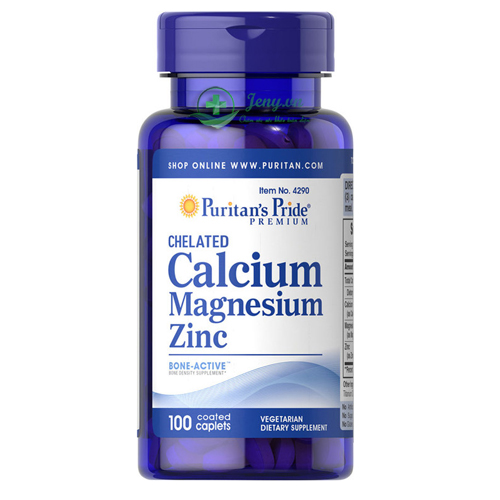Chelated Calcium Magnesium Zinc Puritans Pride 100 Viên